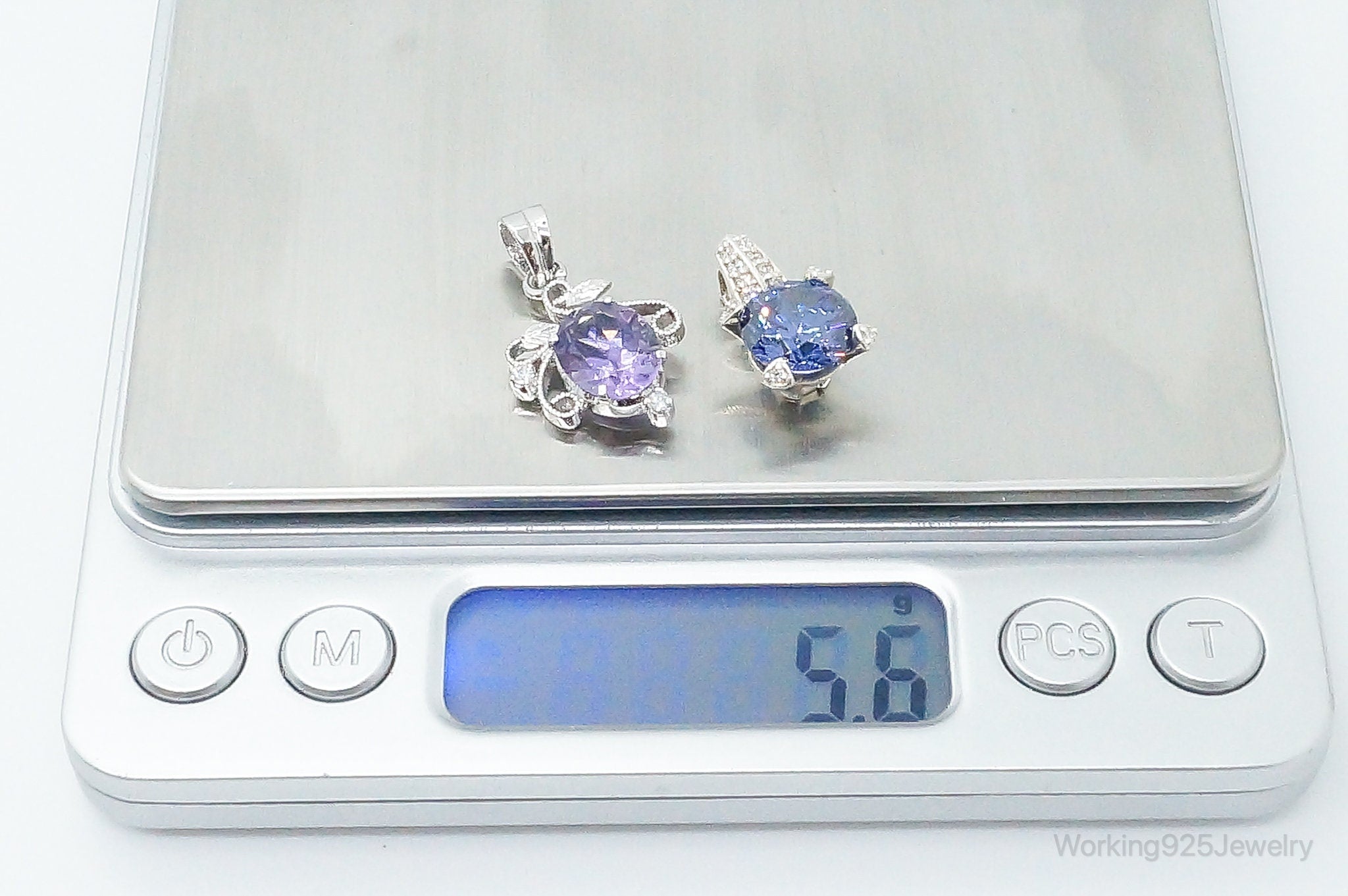 Diamonique Amethyst Cubic Zirconia Sterling Silver Necklace Pendants | Jewelry > Necklaces > Pendants | Wiccan Center