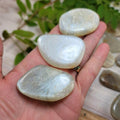 White Moonstone Palm Stone