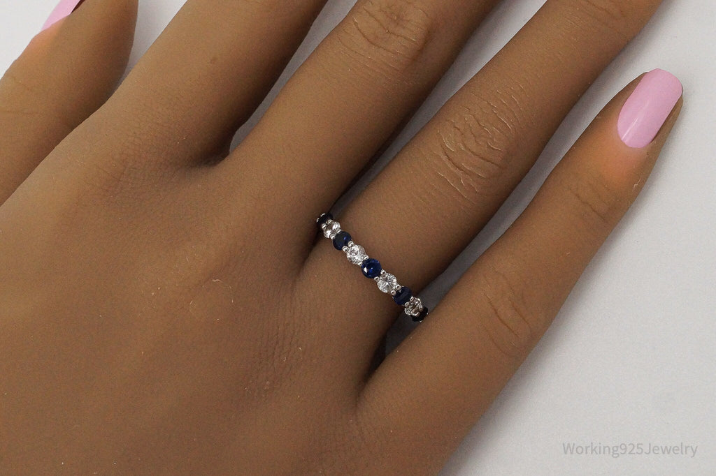 Vintage SAI Lab Sapphire Cubic Zirconia Sterling Silver Ring - Size 6.75 | Jewelry > Rings | Wiccan Center