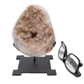 Druze Specimen on Custom Aztec Post Stand with Bubblegum Pink Druze | Crystals & Minerals > Specimens | Wiccan Center