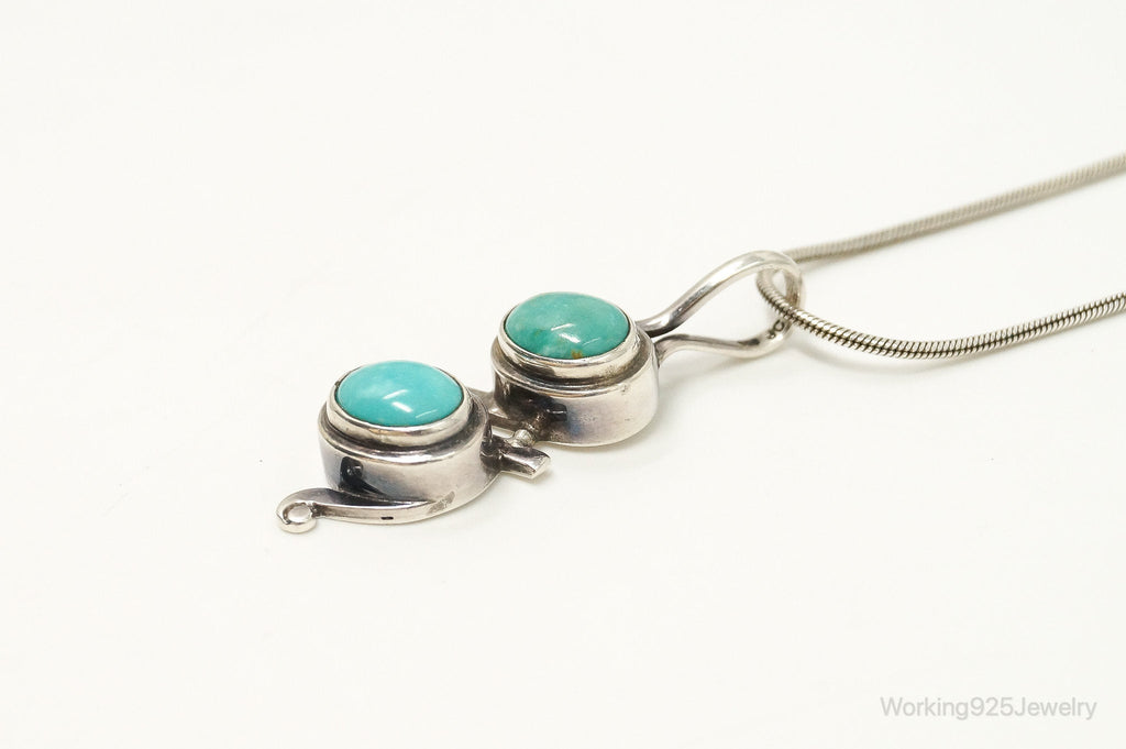 VTG Native American JS Turquoise Sterling Silver Necklace | Jewelry > Necklaces > Pendants | Wiccan Center