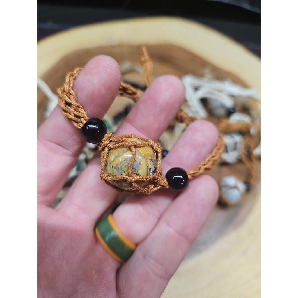 Mixed Gemstone Hemp Rope Bracelet Wholesale Lot — 13-Piece Reseller Set | CrystalCloud Company