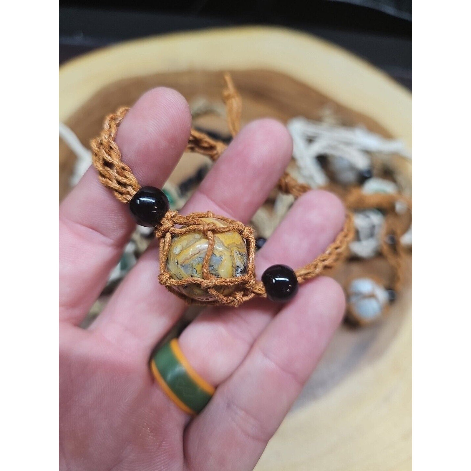 Mixed Gemstone Hemp Rope Bracelet Wholesale Lot — 13-Piece Reseller Set | CrystalCloud Company