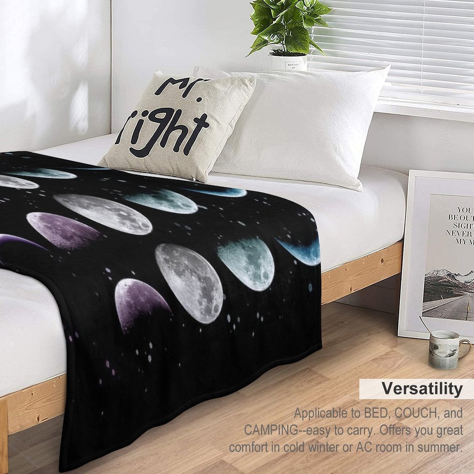 Moon Phase Premium Throw Blanket
