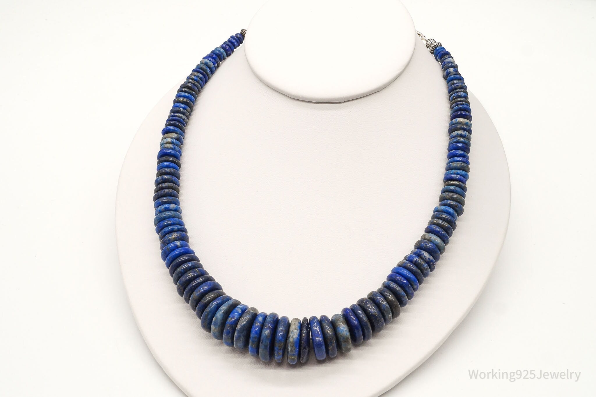 Vintage Southwestern Lapis Lazuli Bead Sterling Silver Necklace | Jewelry > Necklaces | Wiccan Center