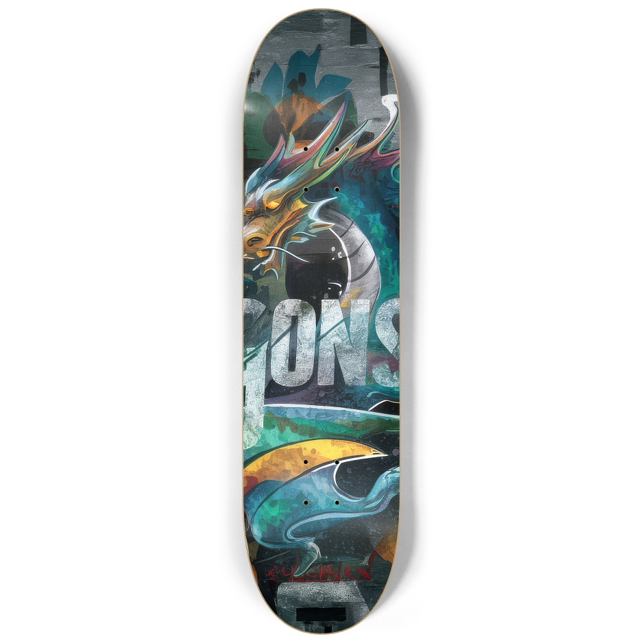 2 Skateboard Series Art - Dragons | Skateboard | Wiccan Center