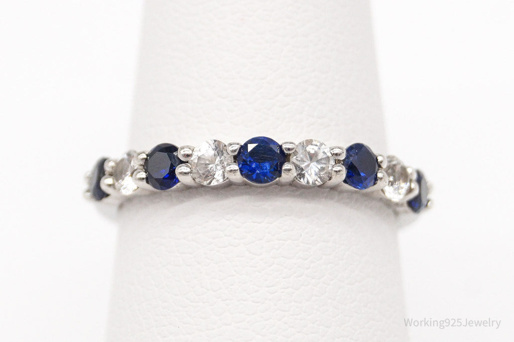 Vintage SAI Lab Sapphire Cubic Zirconia Sterling Silver Ring - Size 6.75 | Jewelry > Rings | Wiccan Center