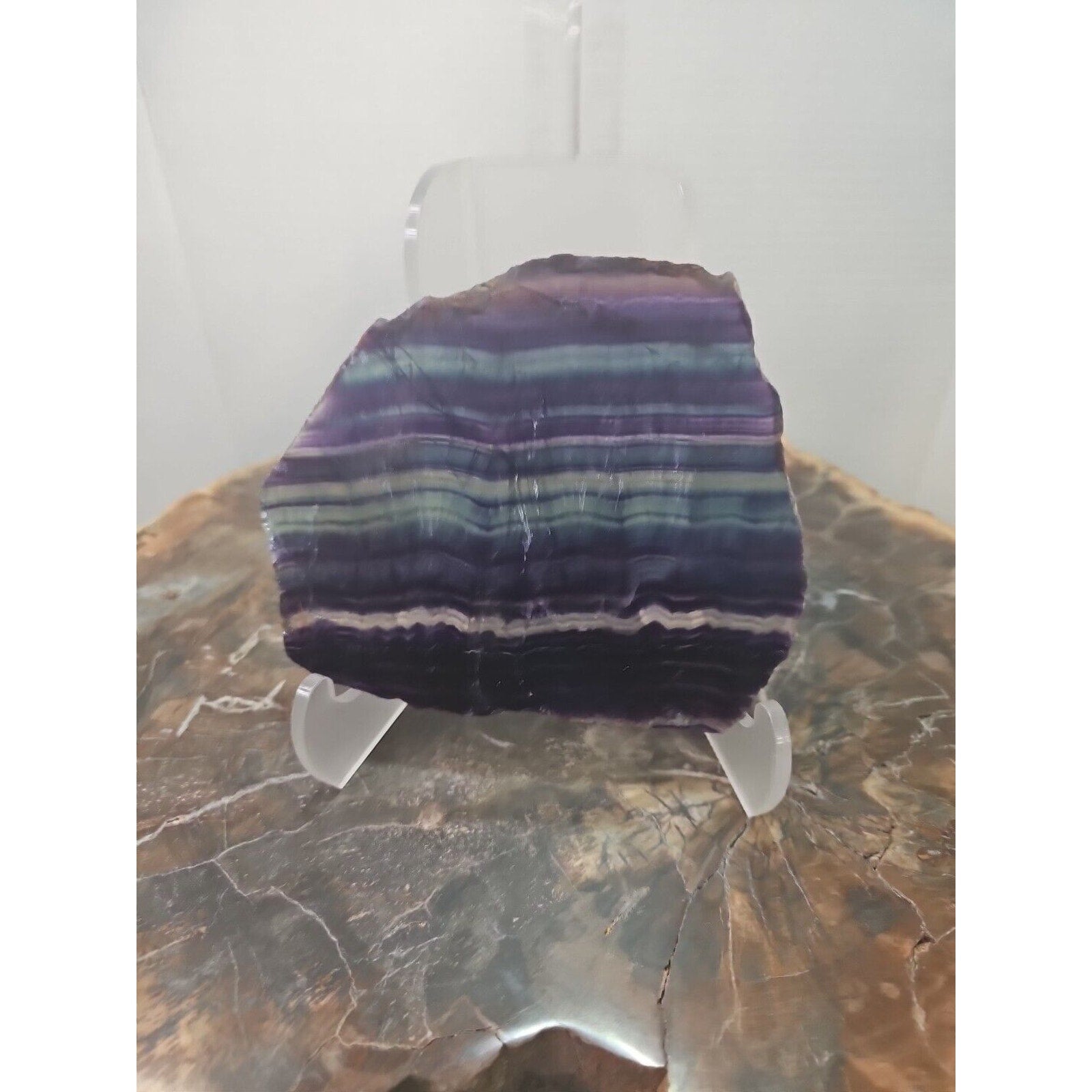 380G Natural beautiful Rainbow Fluorite Crystal flake original stone specimen | Mineral Specimens | Wiccan Center
