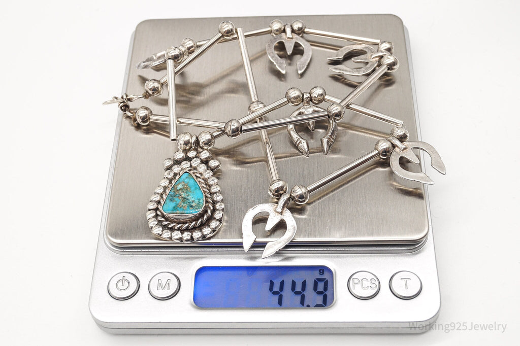 Vintage Native American Turquoise Silver Necklace | Jewelry > Necklaces > Pendants | Wiccan Center