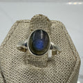 Sterling Silver Deep Blue Labradorite Oval Ring - Size 7 - Magic and Protection | Rings | Wiccan Center