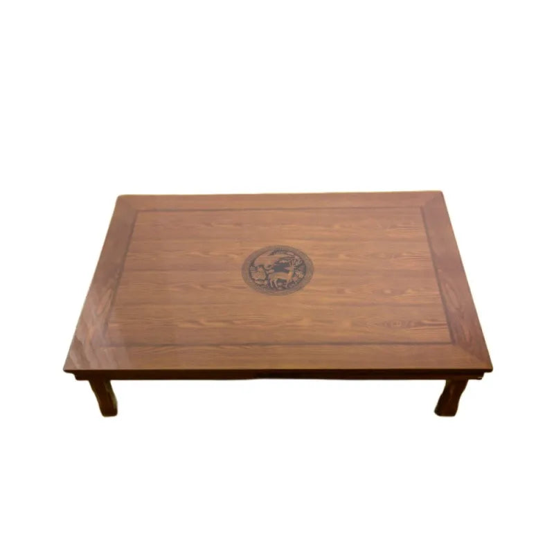 Korean Floor Table with Folding Legs (120 × 80 cm) – Asian Style Low Dining & Work Table