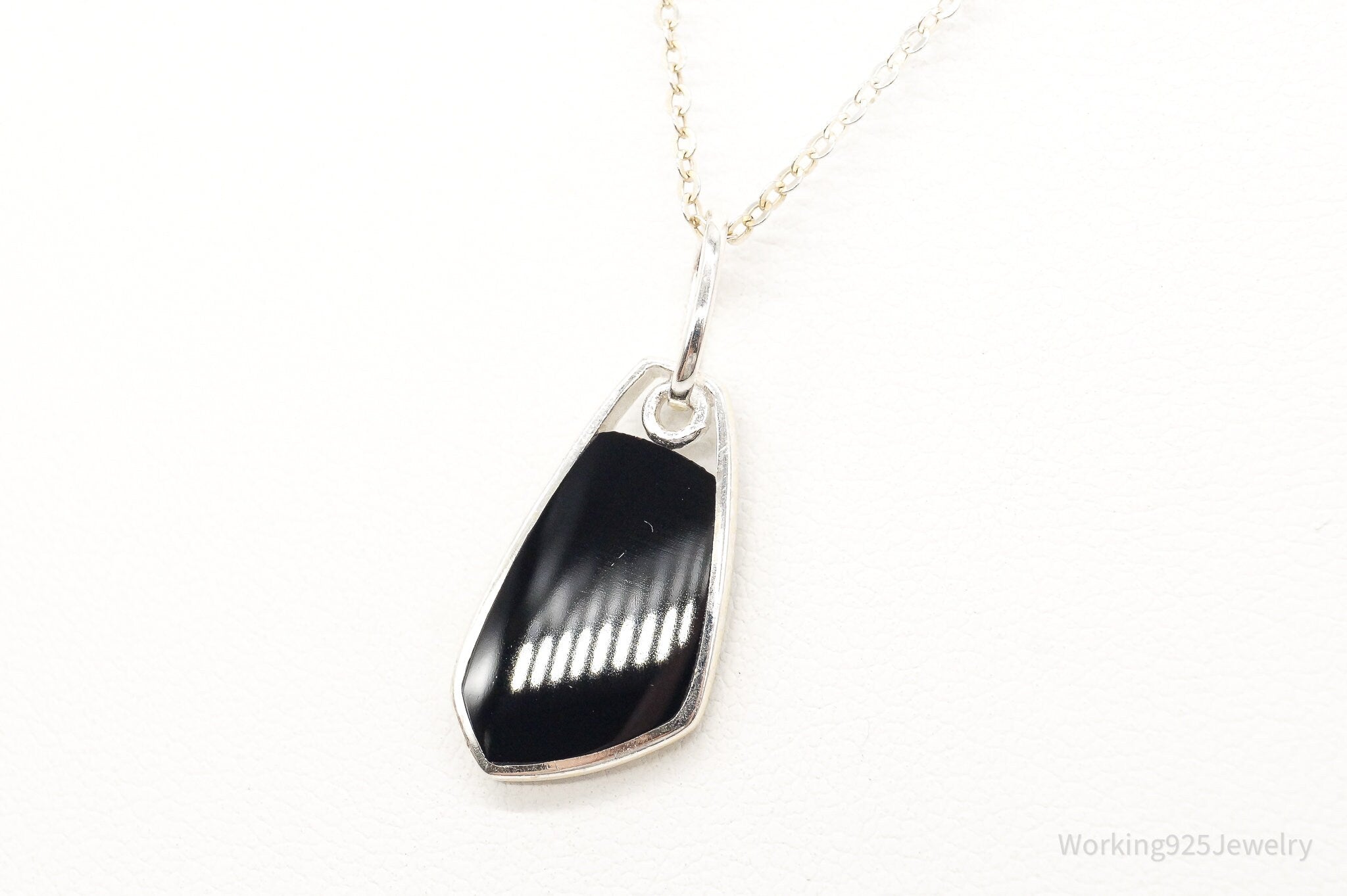 Vintage Black Onyx Sterling Silver Necklace | Jewelry > Necklaces > Pendants | Wiccan Center