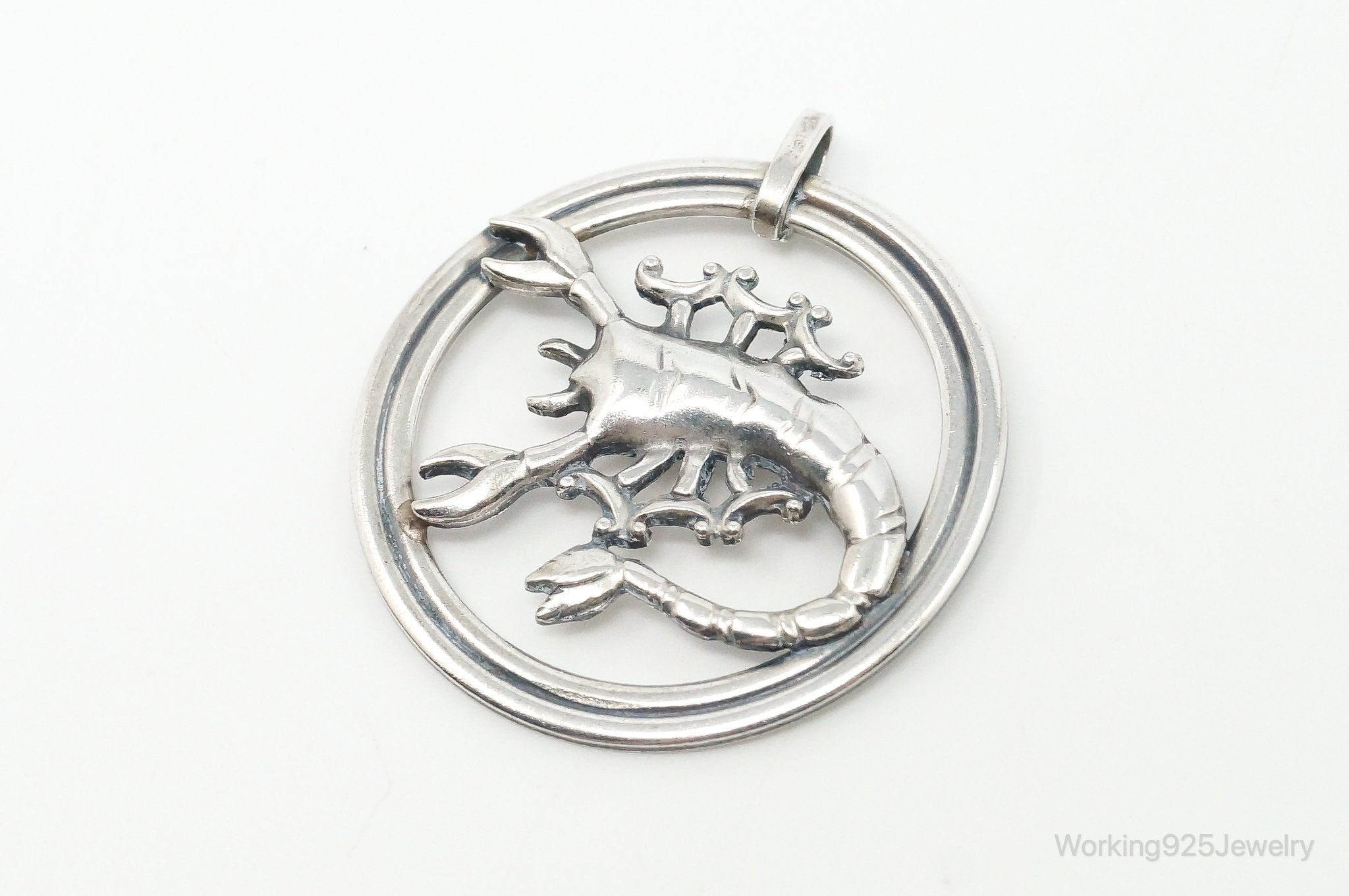Vintage Designer Van Dell Scorpion Scorpio Sterling Silver Pendant | Jewelry > Necklaces > Pendants | Wiccan Center