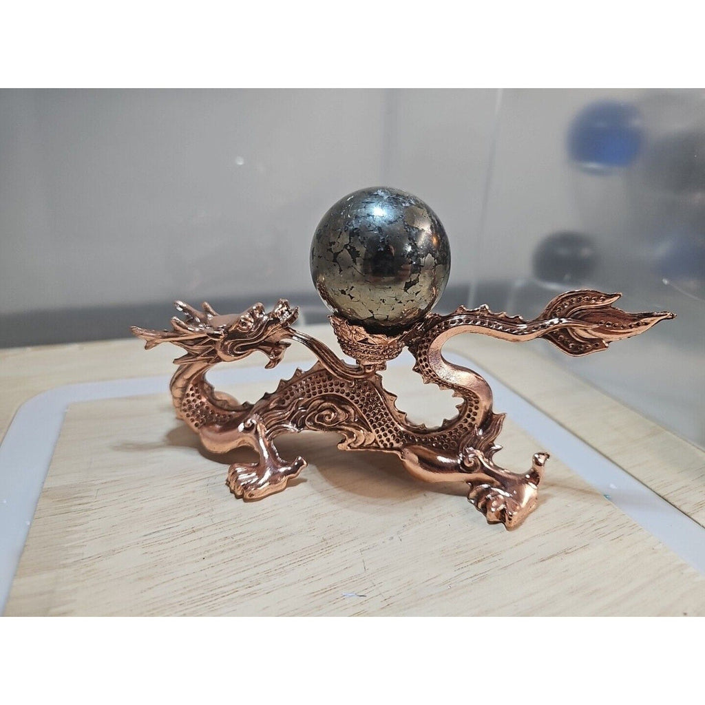 Chalcopyrite Crystal Sphere — 187g, Carved Quartz Ball for Reiki Healing | CrystalCloud Company | Crystal Spheres & Eggs | Wiccan Center