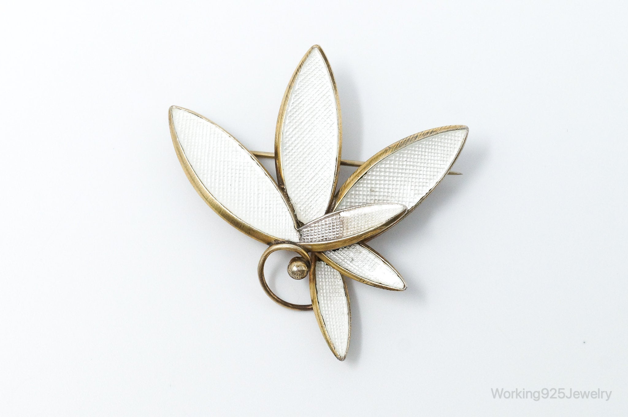 VTG Norway Albert Scharning Enamel Gold Wash Sterling Silver Pin Brooch | Jewelry > Brooches, Pins & Clips | Wiccan Center