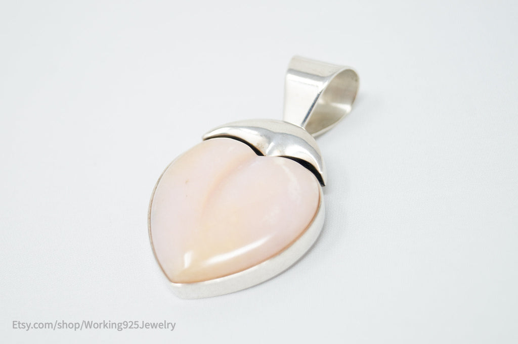 Vtg Designer Desert Rose Trading Pink Quartz Sterling Silver Necklace Pendant | Jewelry > Necklaces > Pendants | Wiccan Center