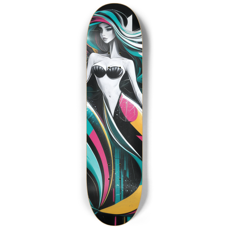 2 Skateboard Series Art - Mod Mermaids | Skateboard | Wiccan Center