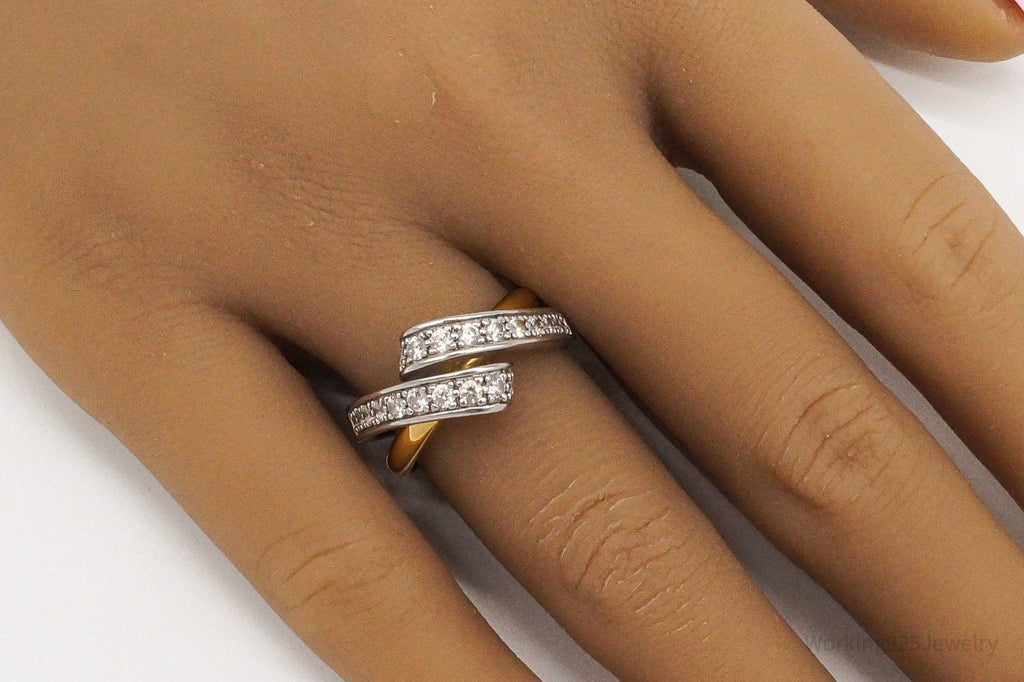 Vintage Cubic Zirconia Gold Vermeil Sterling Silver Ring - Size 7.25 | Jewelry > Rings | Wiccan Center