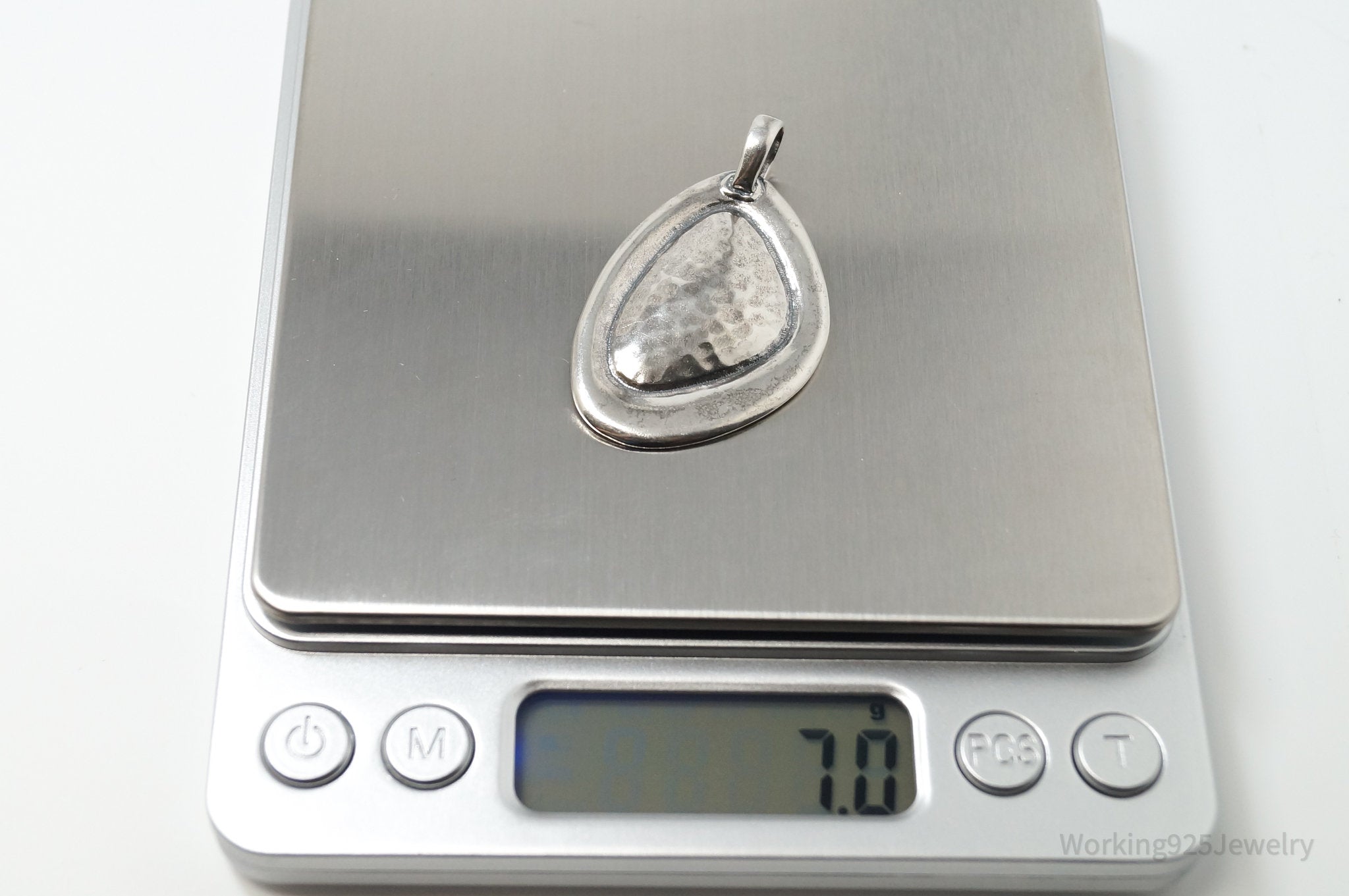 Large Retired Silpada Hammered Sterling Silver Necklace Pendant | Jewelry > Necklaces > Pendants | Wiccan Center