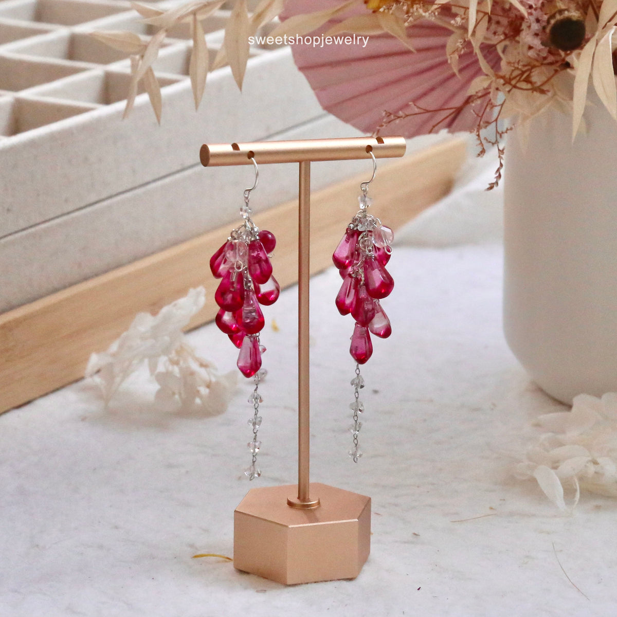 Pomegranate Seed Earrings