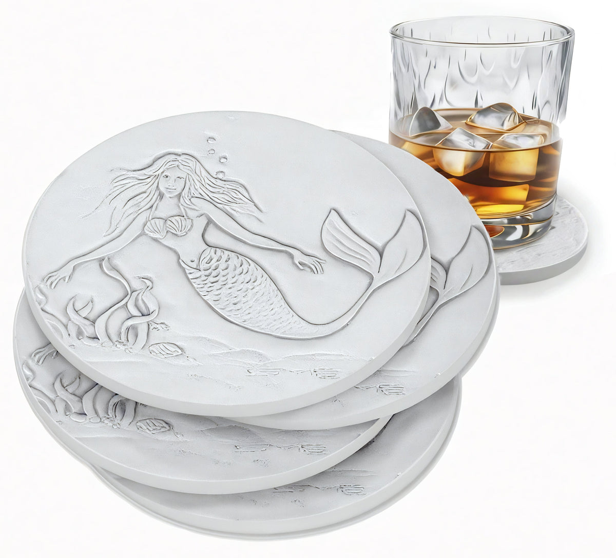 Mermaid Drink Coasters | drink coasters | Wiccan Center