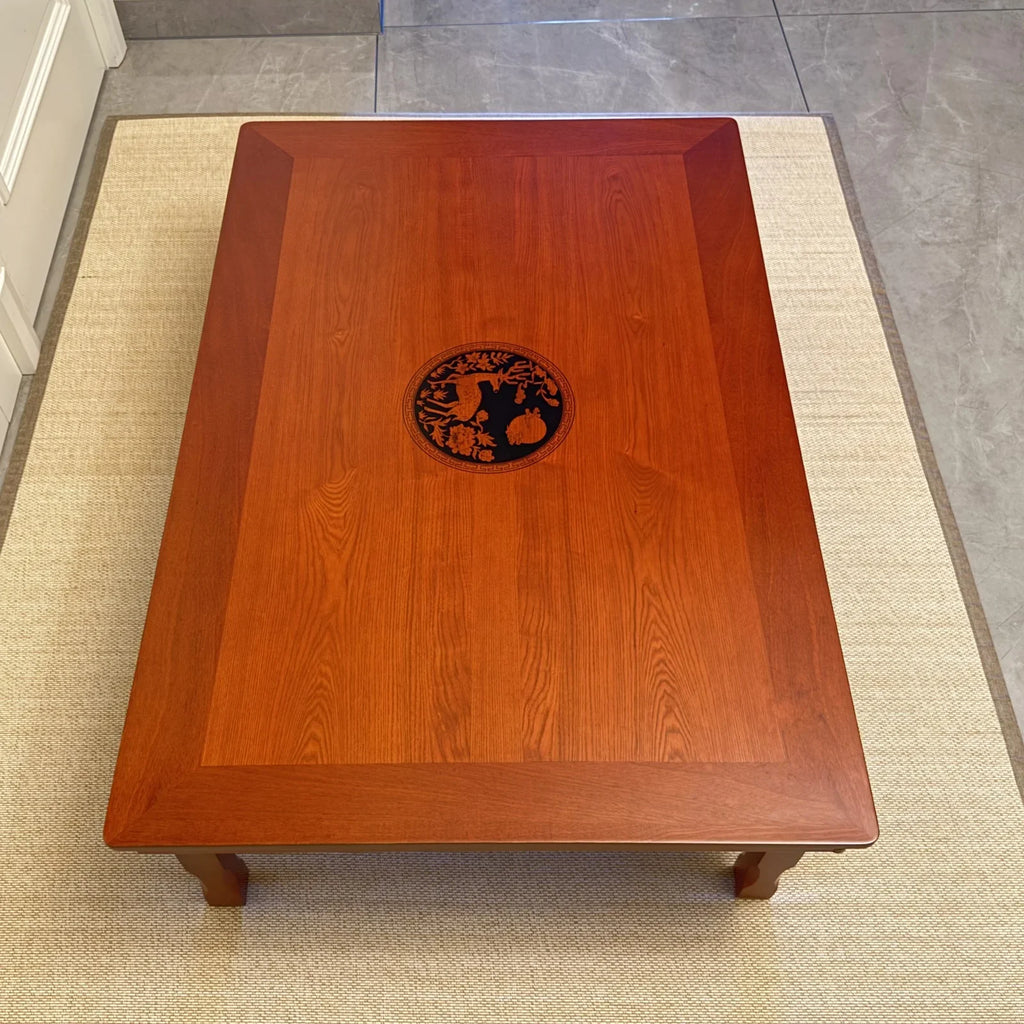 Korean Floor Table with Folding Legs (120 × 80 cm) – Asian Style Low Dining & Work Table
