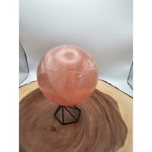 3.85lb Natural Pink Rose Quartz Crystal Sphere 98-107mm W/stand | Crystal Spheres & Eggs | Wiccan Center