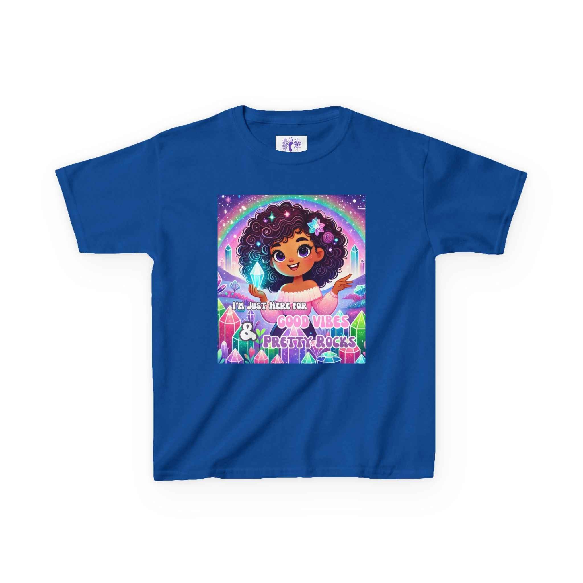 Kids TShirt 'I'm Just Here for Good Vibes and Pretty Rocks' | Kids clothes | Wiccan Center