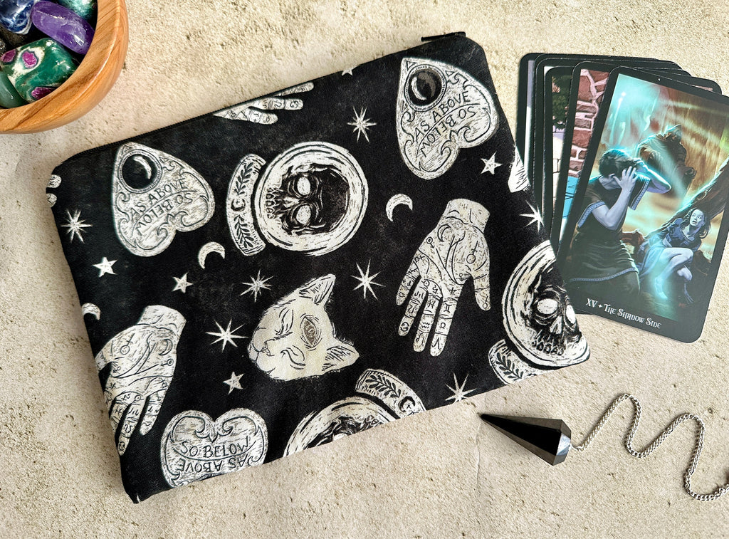 Witchy Tarot Card Bag With Zipper - Tarot Deck Storage Bag | | Wiccan Center
