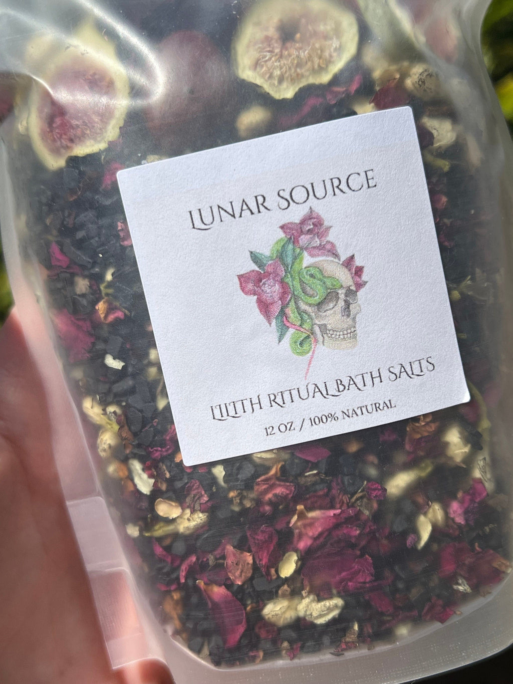 Lilith Ritual Bath Salts | Dark Moon Goddess Offering Lilit Temptress Witchy Devotional Pagan Deity Herbal Carnelian Crystal Black Salt Soak | | Wiccan Center