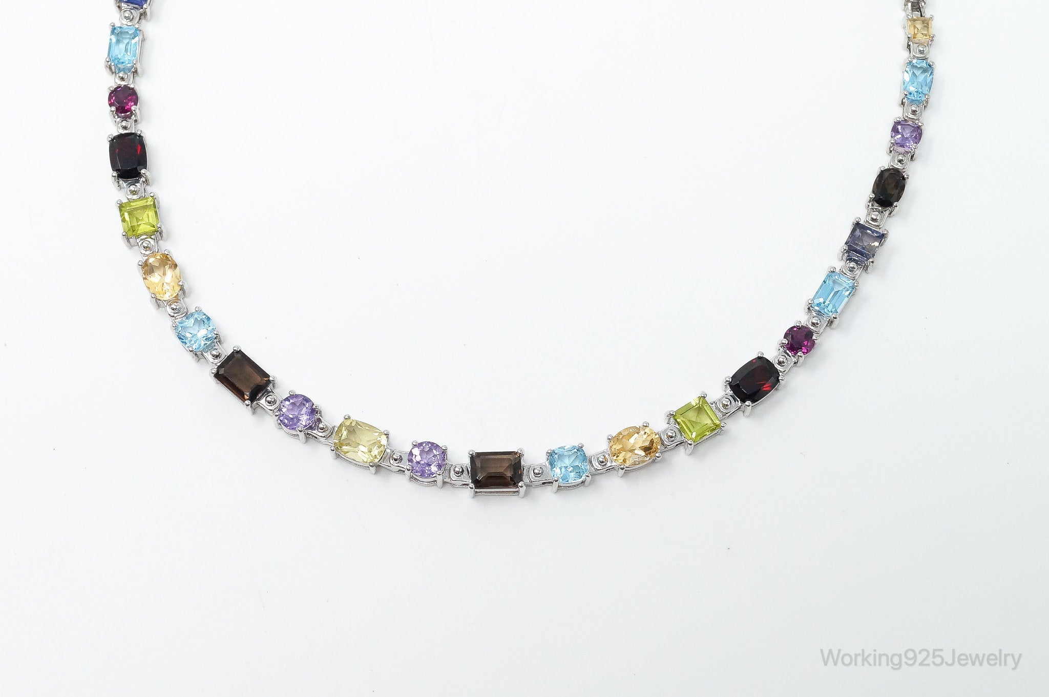 Vintage Multi Stone Sterling Silver Necklace | Jewelry > Necklaces > Pendants | Wiccan Center