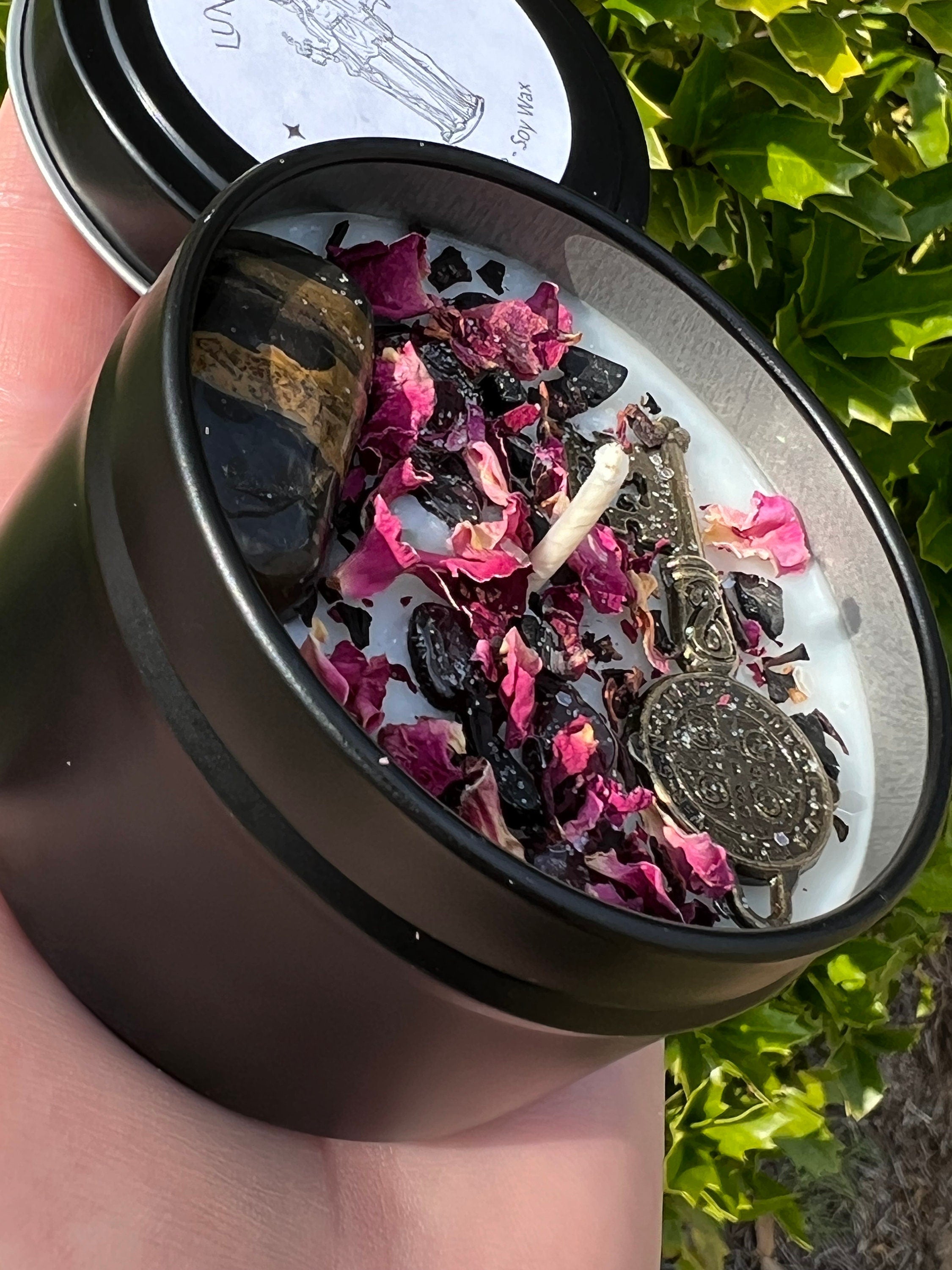 Hekate Dark Moon Goddess Candle | Hecate Witchcraft Pagan Queen Crossroad Keys Witches Witchcraft Herbal Intention Spell Ritual Altar Gift | | Wiccan Center