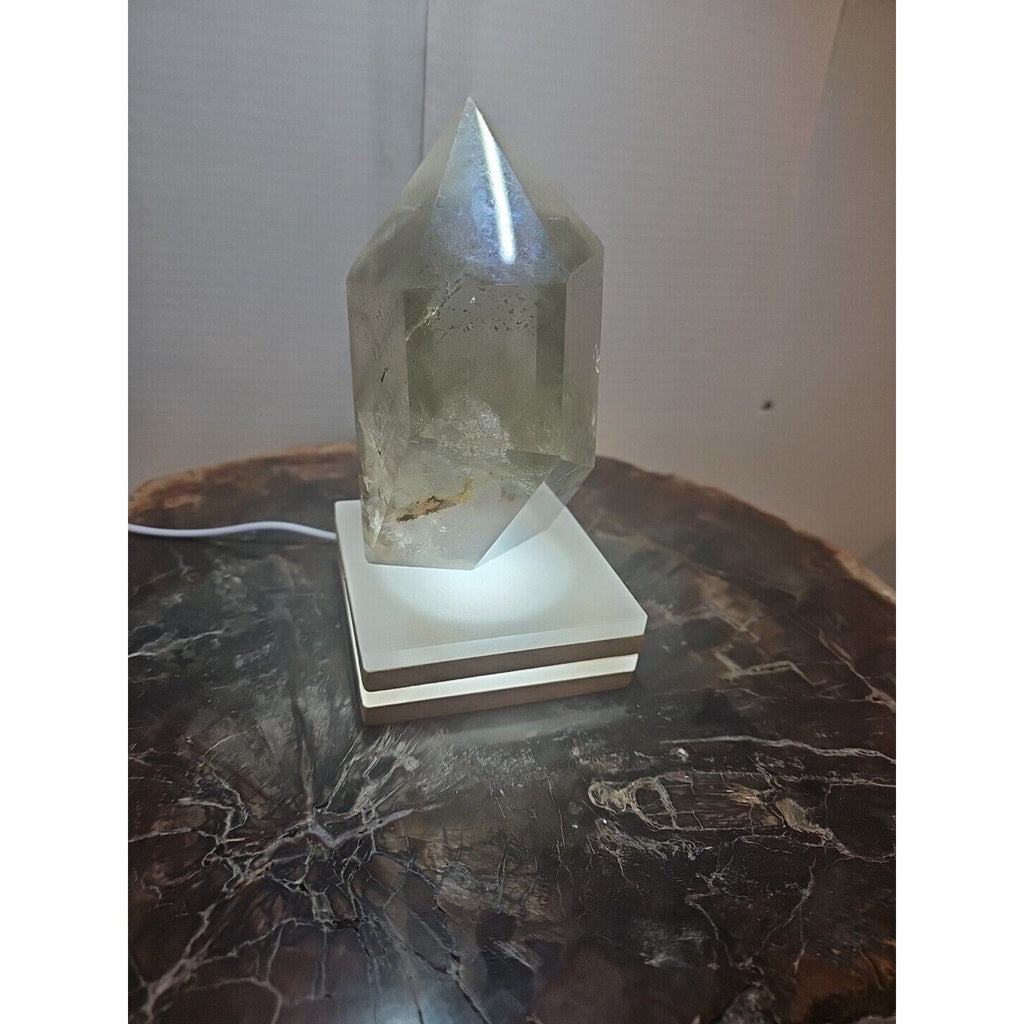Green Ghost Phantom Quartz Crystal Obelisk — 2.7 lbs, Madagascar | CrystalCloud Company
