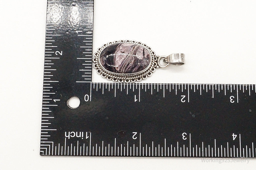 Vintage Large Jasper Sterling Silver Necklace Pendant | Jewelry > Necklaces > Pendants | Wiccan Center