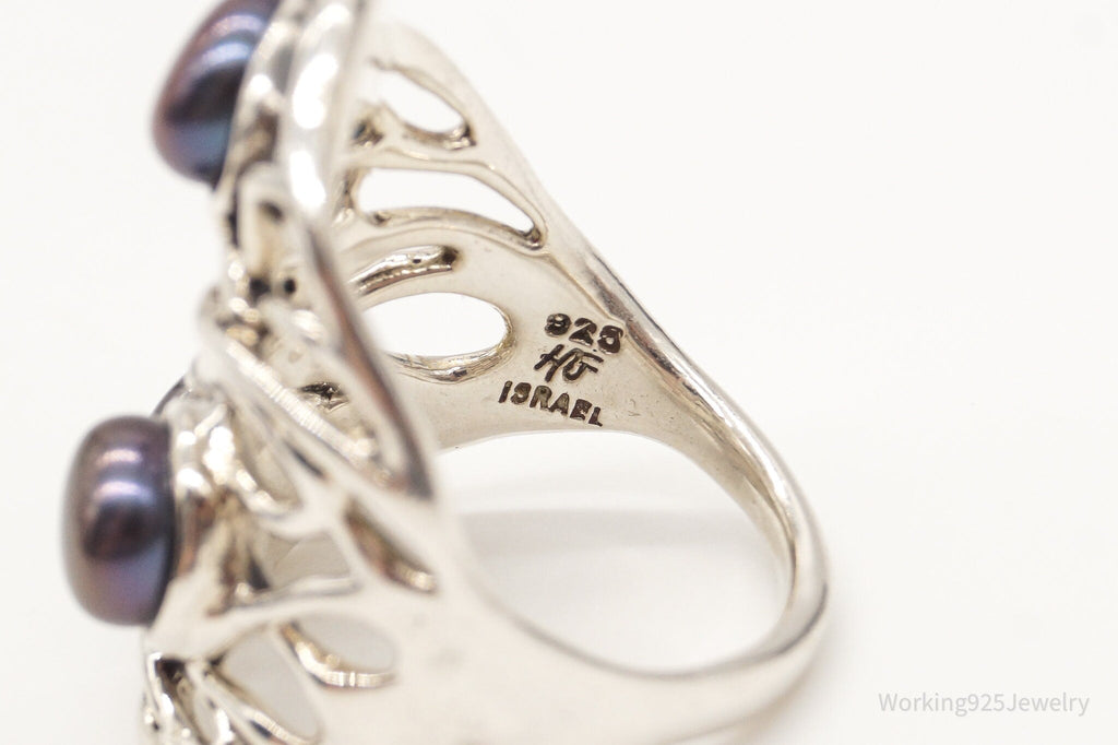Vintage Designer Heng Ngai Pearl Sterling Silver Ring - Size 6 | Jewelry > Rings | Wiccan Center
