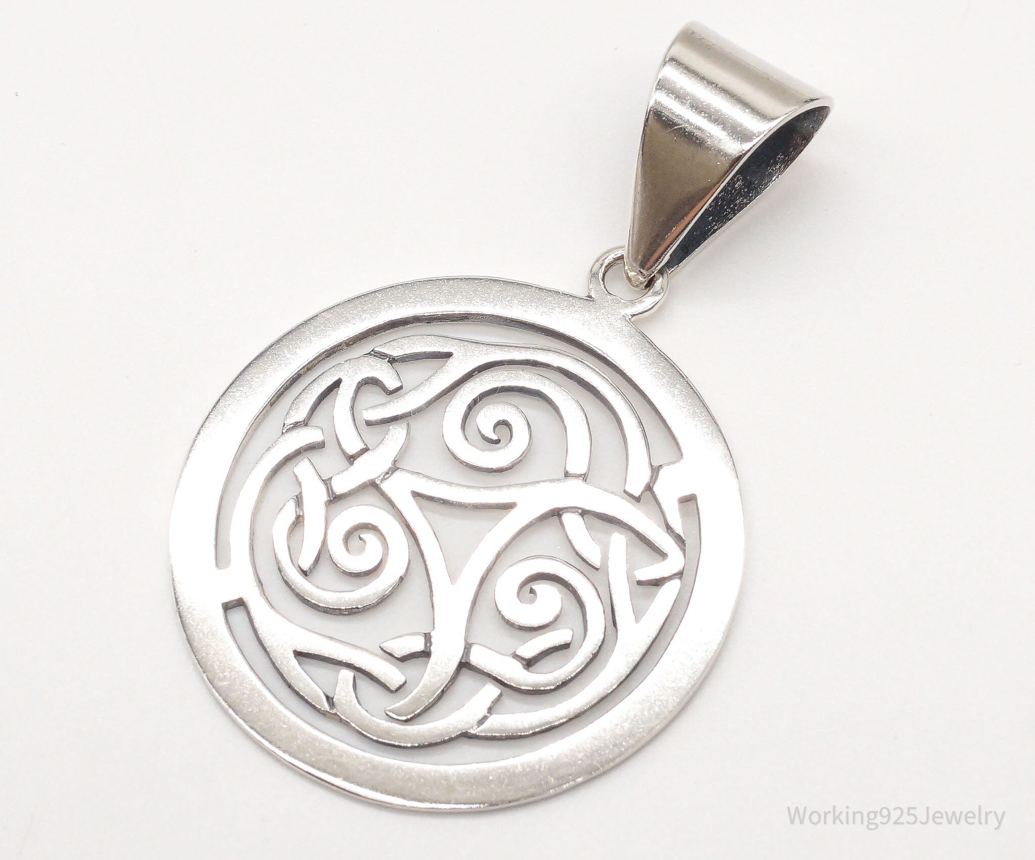 Vintage Retired Silpada Celtic Triskele Knot Sterling Silver Pendant | Jewelry > Necklaces > Pendants | Wiccan Center