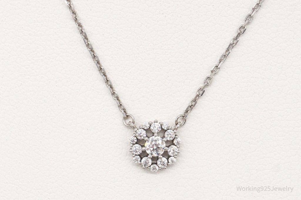 Vintage Cubic Zirconia Sterling Silver Necklace | Jewelry > Necklaces > Pendants | Wiccan Center