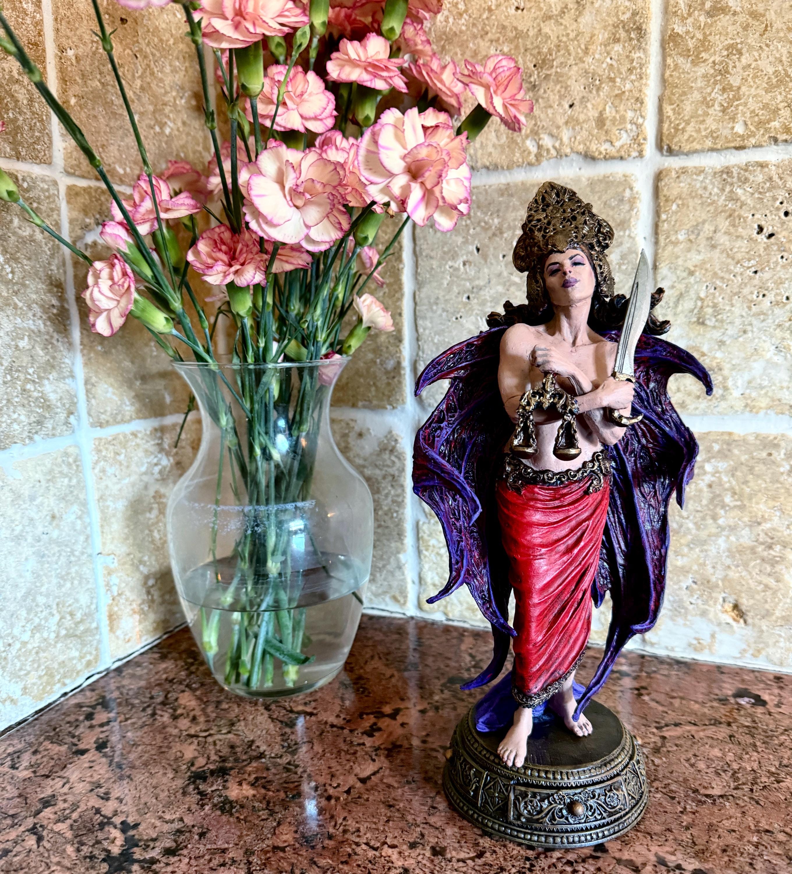 Nemesis/ Themis Statue: Goddess of Justice and Vengeance, Full Color | Mythological Gods Figurine | Myths Statue |Statue for Gothic Decor
