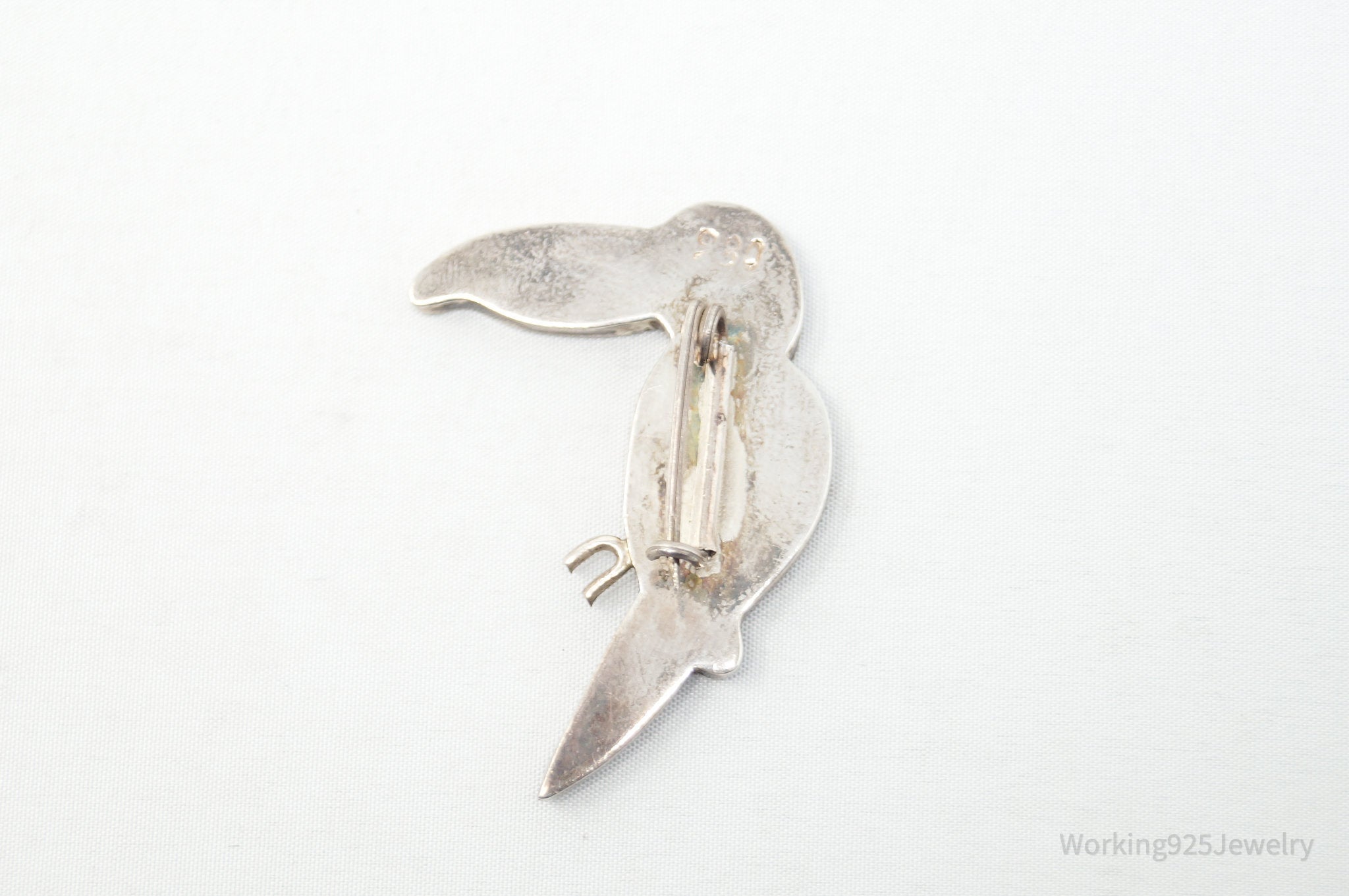 Vintage Handmade Lapis Lazuli Parrot 980 Silver Southwestern Brooch Pendant | Jewelry > Necklaces > Pendants | Wiccan Center