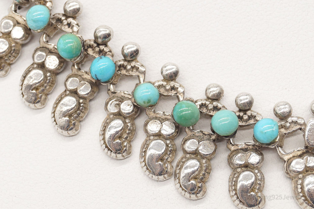 Handmade Vintage Native American Unsigned Turquoise Silver Necklace | Jewelry > Necklaces > Pendants | Wiccan Center