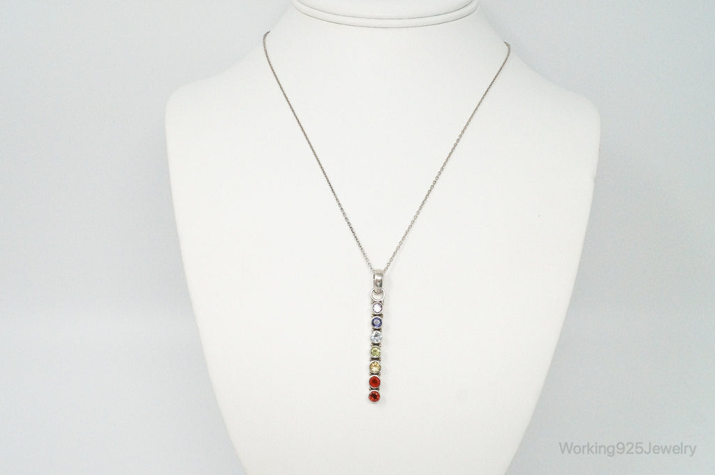 Vintage Multi Gemstone Sterling Silver Necklace | Jewelry > Necklaces > Pendants | Wiccan Center