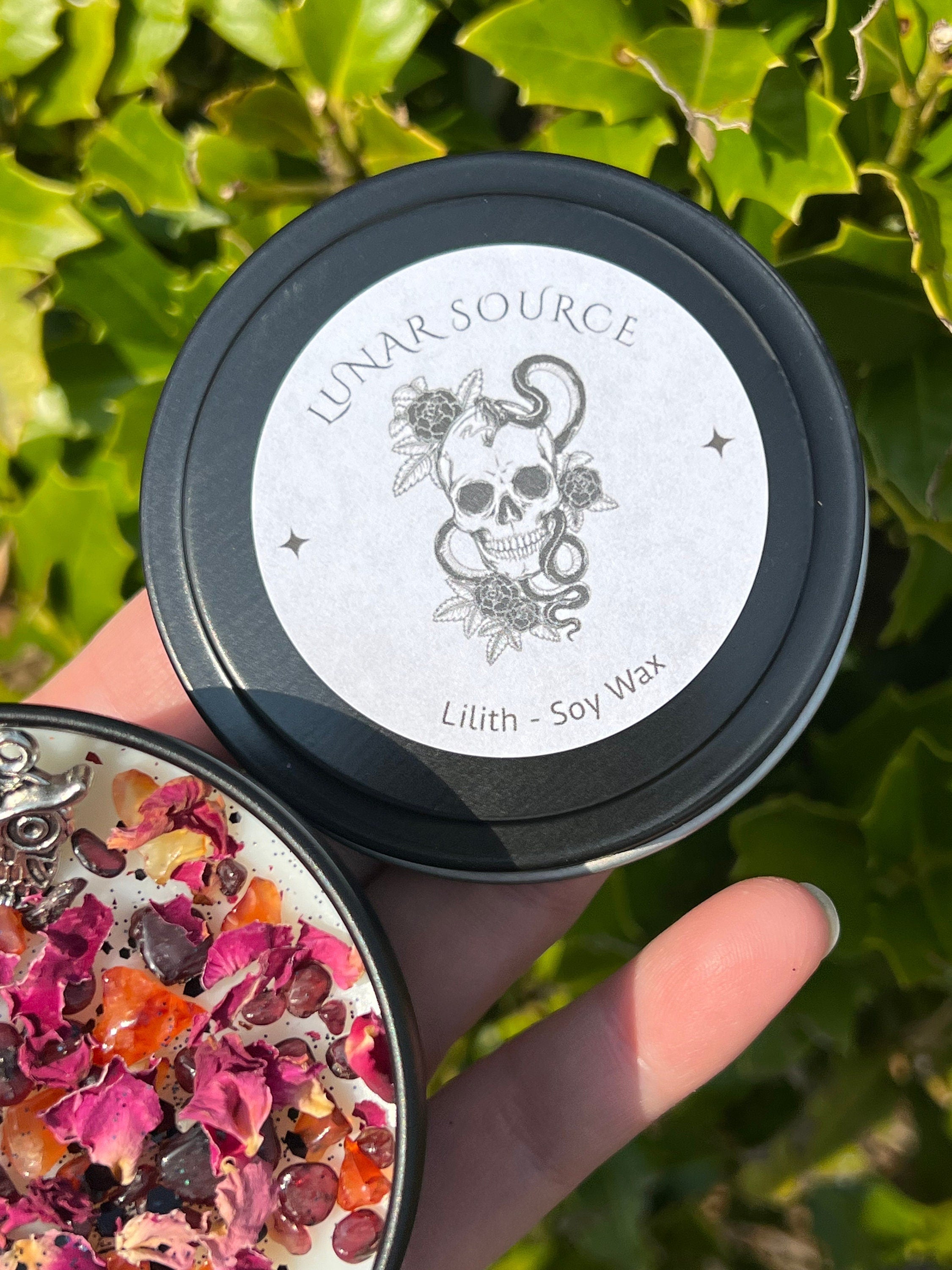Lilith Candle | Witchcraft Pagan Witch Herbal Intention Dark Moon Goddess Lilit Temptress Spell Ritual Altar Devotee Offering Scented Gift | | Wiccan Center