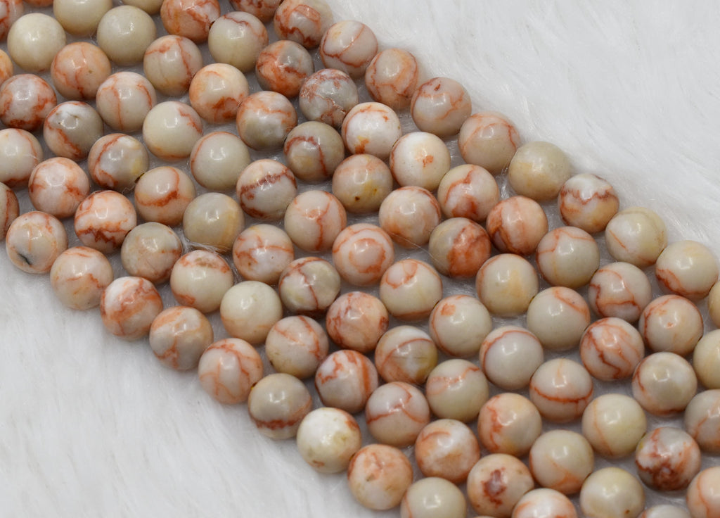 Red Picasso Jasper Beads, Natural Round Crystal Beads 6mm to 10mm | | Wiccan Center