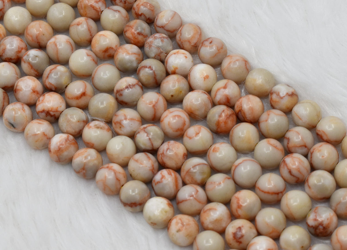 Red Picasso Jasper Beads, Natural Round Crystal Beads 6mm to 10mm | | Wiccan Center