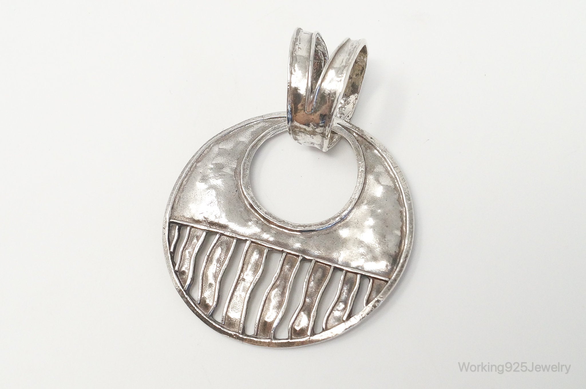 Retired Silpada Cascading Waves Hammered Sterling Silver Necklace Pendant | Jewelry > Necklaces > Pendants | Wiccan Center