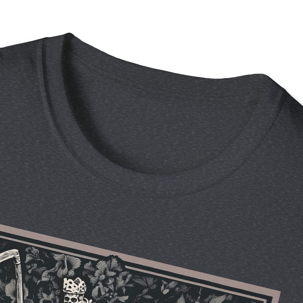 Triumph of Death Shirt | Grim Reaper Tee by Dellamorte | Four Horsemen Memento Mori Halloween Art T-Shirt | Dark Medieval Gothic Apparel