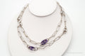 Vintage Amethyst Sterling Silver Chain Necklace 34" | Jewelry > Necklaces > Pendants | Wiccan Center