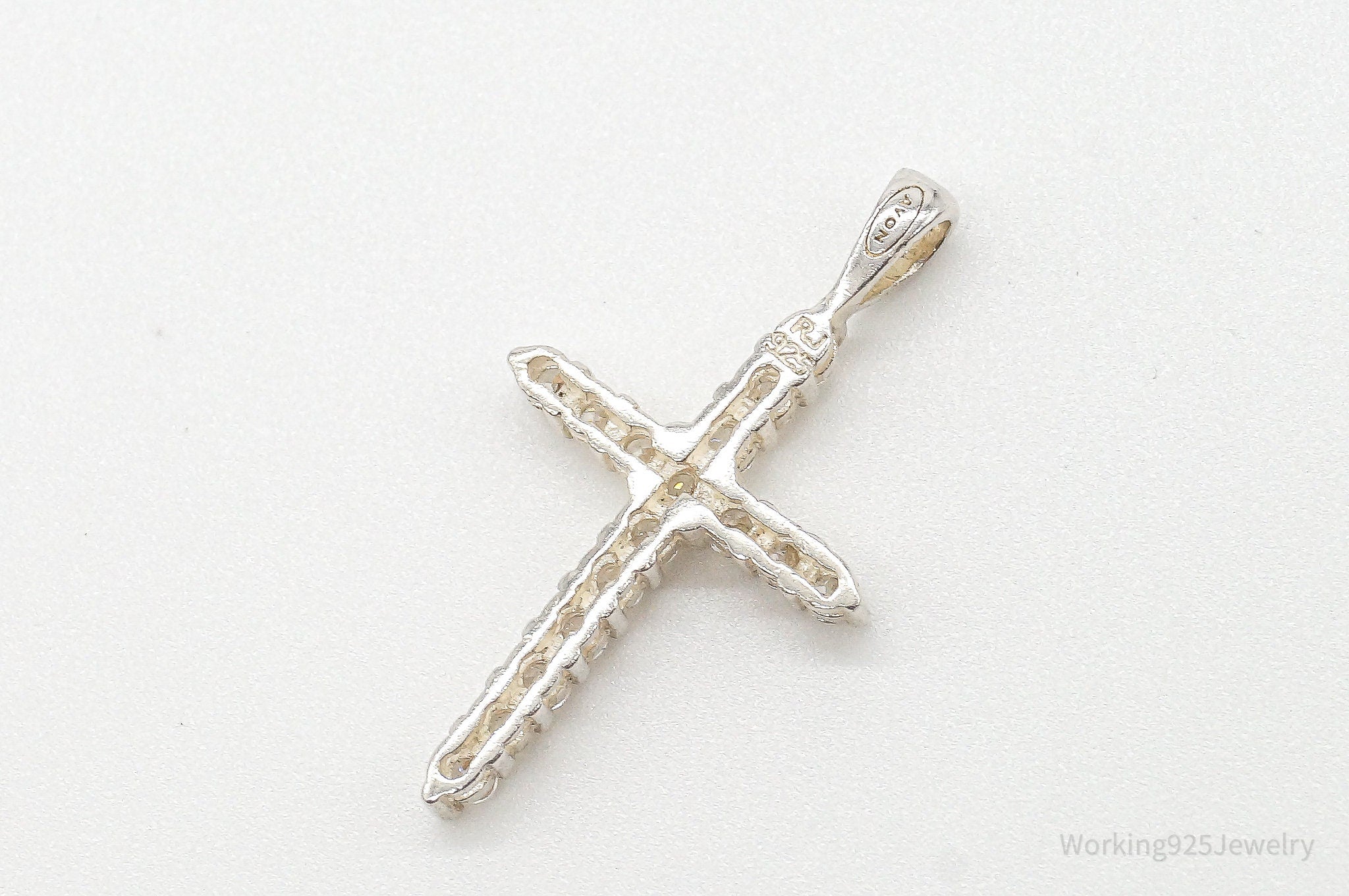 Vintage Designer Avon Cubic Zirconia Cross Sterling Silver Pendant | Jewelry > Necklaces > Pendants | Wiccan Center