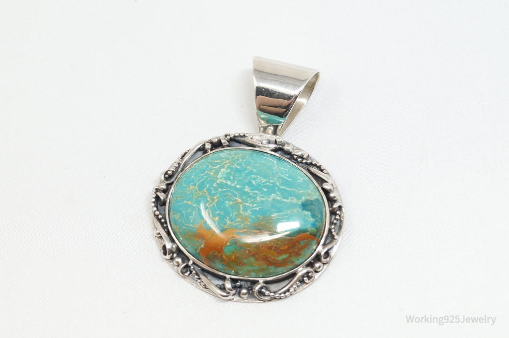 Vtg Designer Desert Rose Trading Co Turquoise Sterling Silver Necklace Pendant | Jewelry > Necklaces > Pendants | Wiccan Center