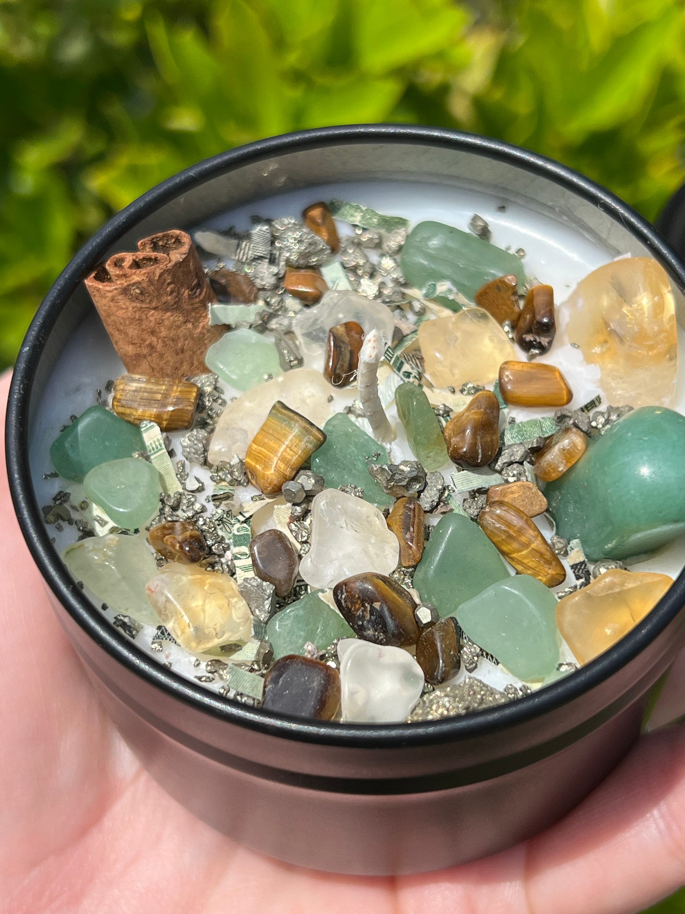 Rich Witch Manifestation Money Magick Intention Candle | Ritual Altar Crystal Spell Infused Scented Witchy Gift Wealth Abundance Prosperity | | Wiccan Center